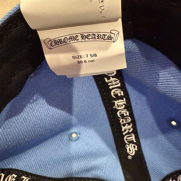 Brand New CH Chrome Hearts Love You Fitted Blue Mens Hat Size 7 5/8 - Picture 7 of 7